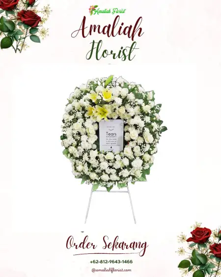 Krans Bunga Duka Stasiun Bekasi